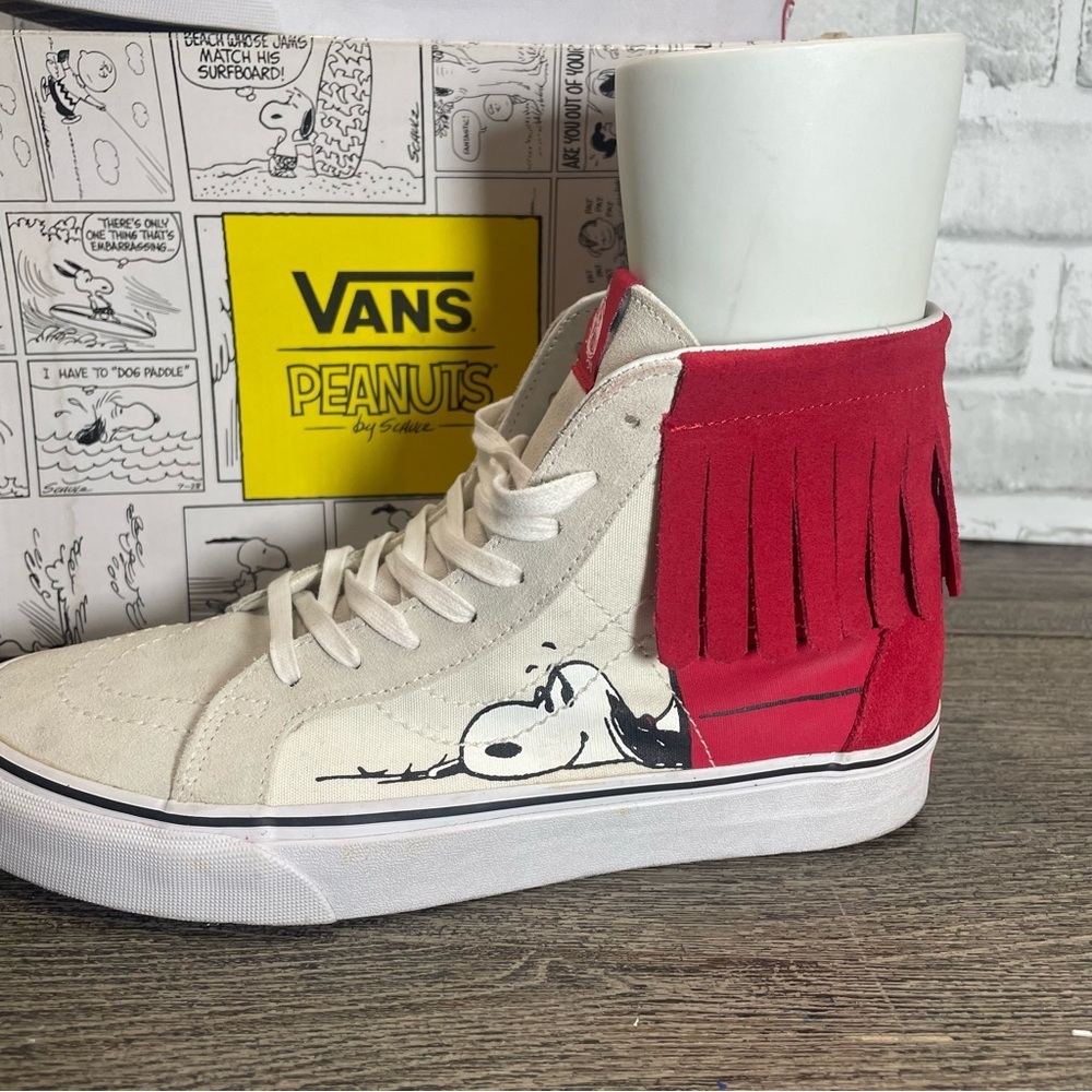 Vans Peanuts SK8-Hi Dog House Unisex (M-8.5) (W10). Preowned. Snoopy. Boxed. - Picture 2 of 12